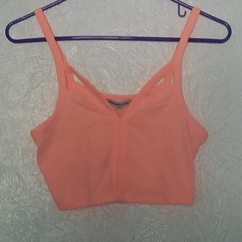 Peach color crop top